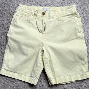 Kim Rogers Light Yellow Bermuda Shorts